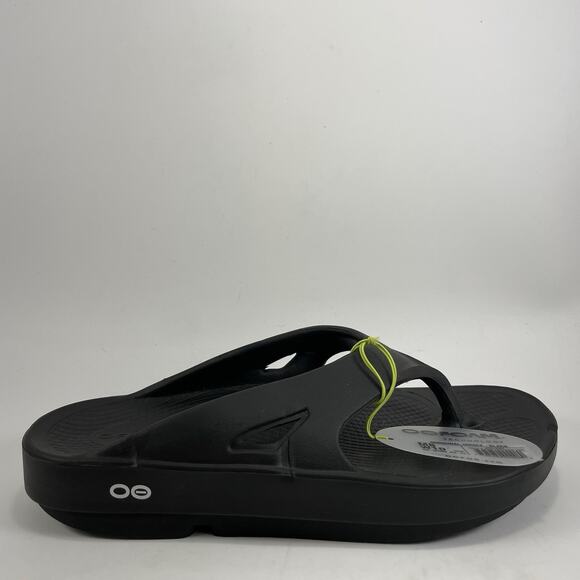 Oofos Ooriginal Flip Flip Sandals Mens Size 8 Womens Size 10 Black Comfort - Picture 1 of 9